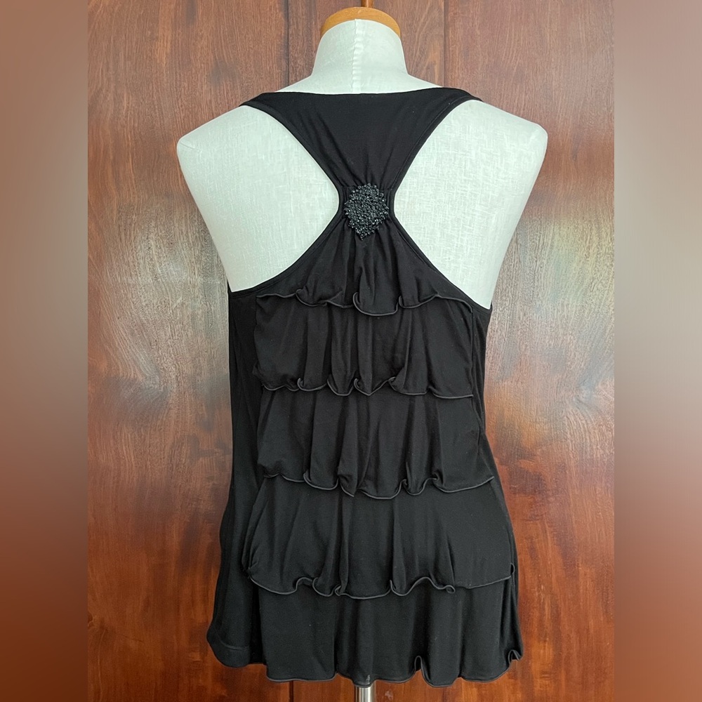 7 For All Mankind top with great back detail and drape neck front